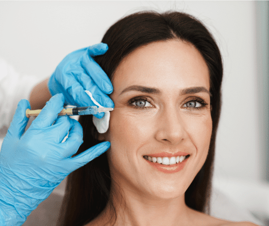 woman receiving botox