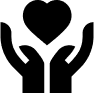 hands and heart icon